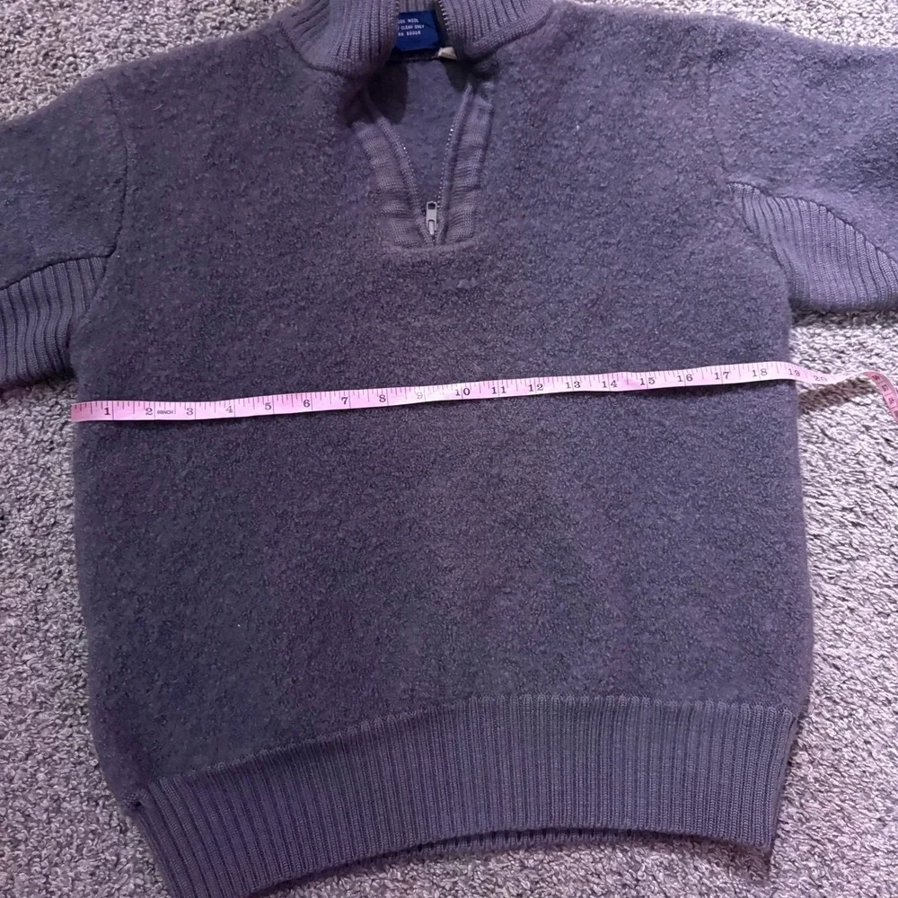 The North Face Quarter Zip‎ Sweater Mens XL Grey 100% Wool Vintage Gorpcore